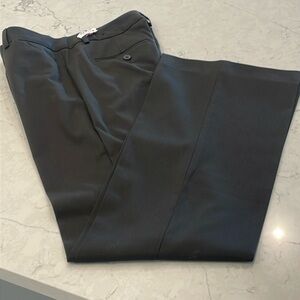 Brown Editor pants by Express Design Studio. Mid rise with flare bottom.